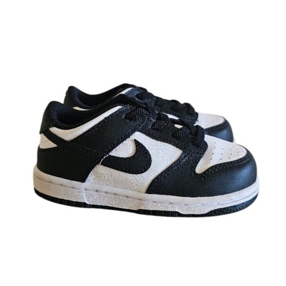 Nike Dunk Low Panda Black White Sneakers CW1589-100 Kids Size 8C